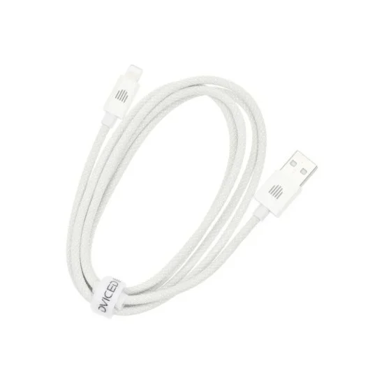 Dviced Cable USB-A to Lightning Nylon Textile 1,25m - White
